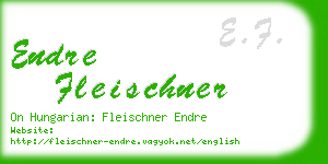 endre fleischner business card